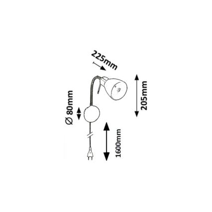 Rabalux - Гнучка лампа 1xE14/40W/230V