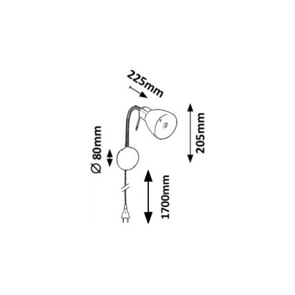 Rabalux - Гнучка лампа 1xE14/40W/230V