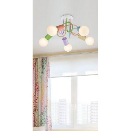 Rabalux 6340 - Пристельова люстра LINETT 5xE27/40W/230V