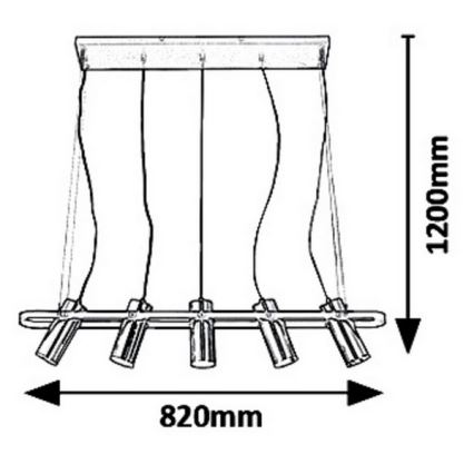 Rabalux 6430 - Світлодіодна підвісна люстра RAVEN LED/25W/230V