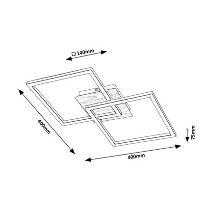 Rabalux - LED потолочный светильник LED/24W/230V 40x40 cm