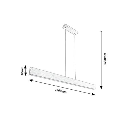 Rabalux - Светодиодная подвесная люстра с регулированием яркости LED/24W/230V 2700/4000/6500K 120 см