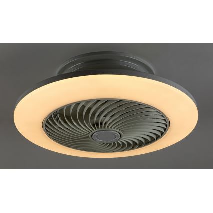 Rabalux - LED Стельовий світильник з регулятором яскравості та вентилятором DALFON LED/36W/230V 3000-6000K + пульт дистанційного керування