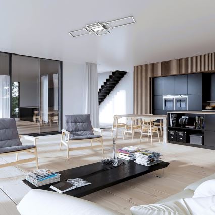 Rabalux - Регульований світлодіодний стельовий світильник LED/54W/230V 3000-6500K + пульт дистанційного керування 42x105 см