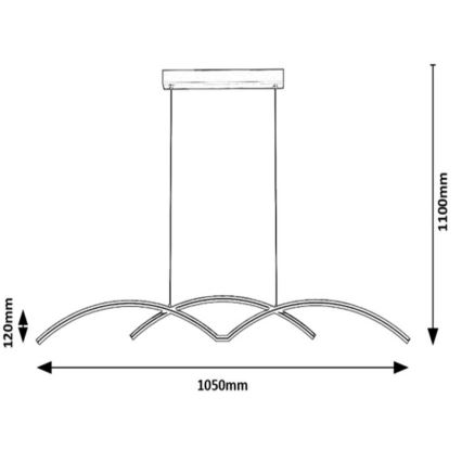 Rabalux - Підвісна світлодіодна люстра LED/40W/230V