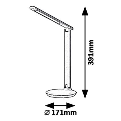 Rabalux 6979 - Светодиодная настольная лампа с регулированием яркости OSIAS LED/9W/230V