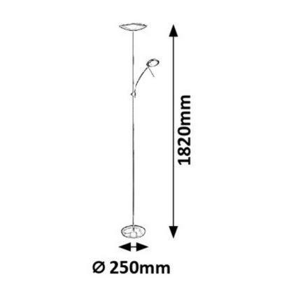 Rabalux - Светодиодный торшер 1xLED/18W + 1xLED/5W/230V