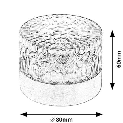 Rabalux - Світлодіодний світильник на сонячній батареї LED/0,5W/1,2V IP44 600 mAh