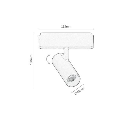 Rabalux - Светодиодный точечный светильник для 1-фазной трековой системы LED/10W/230V 3000K черный