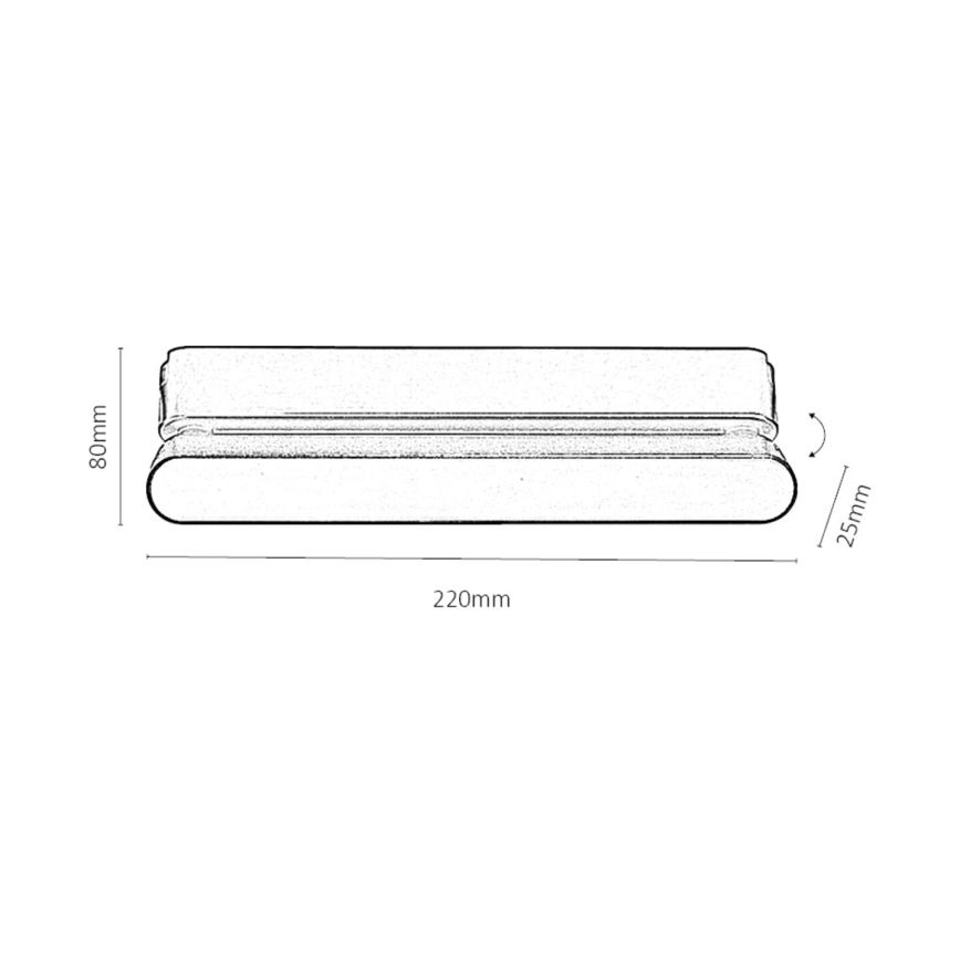 Rabalux - Стельовий LED світильник до 1-фазної трекової системи LED/12W/230V 3000K 22 см чорний