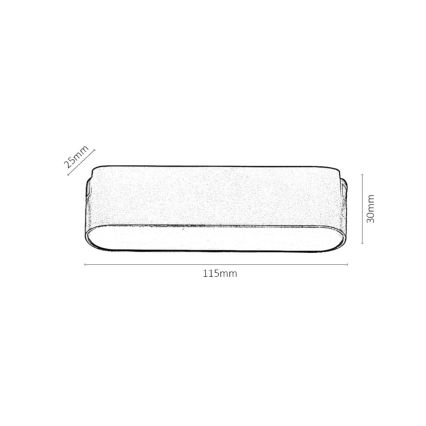 Rabalux - Светодиодный потолочный светильник для 1-фазной трековой системы LED/6W/230V 3000K 11,5 см черный