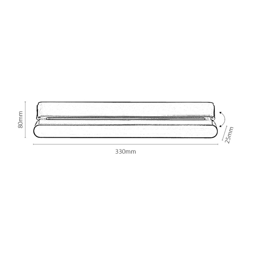 Rabalux - Стельовий LED світильник до 1-фазної трекової системи LED/16W/230V 4000K 33 см чорний