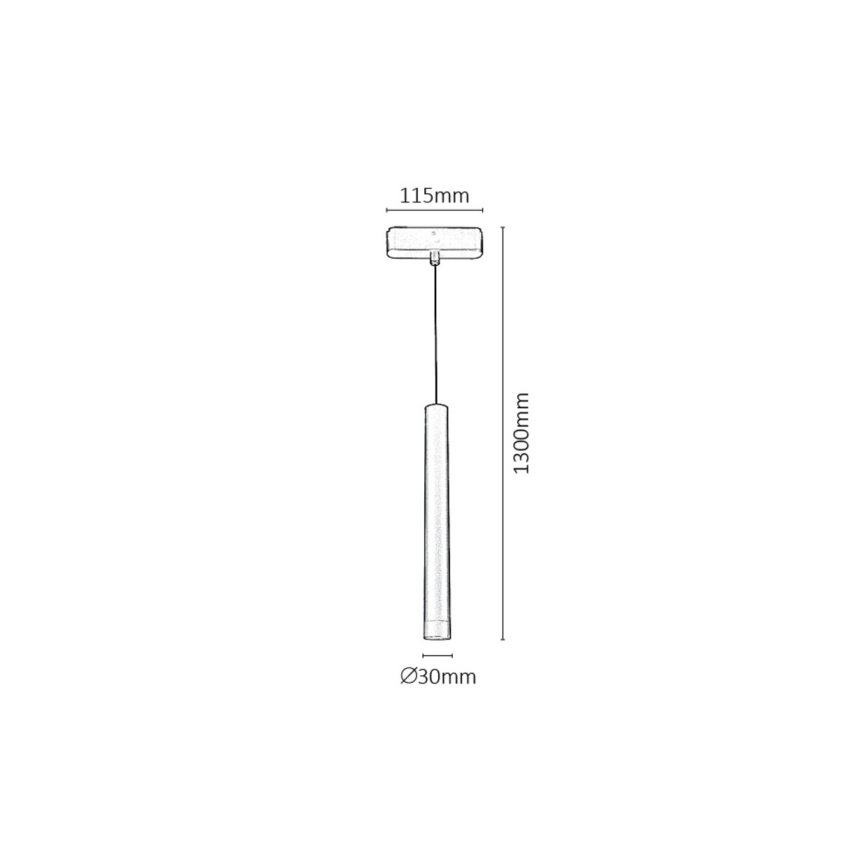 Rabalux - Світлодіодна підвісна люстра до 1-фазної трекової системи LED/5W/230V 4000K чорний