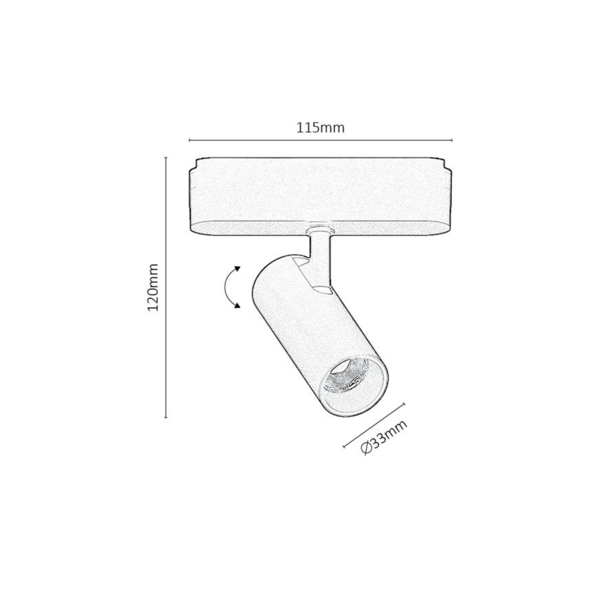 Rabalux - Точковий LED світильник з регулюванням яскравості до 1-фазної трекової системи LED/5W/24V 2700-5500K Wi-Fi Tuya чорний