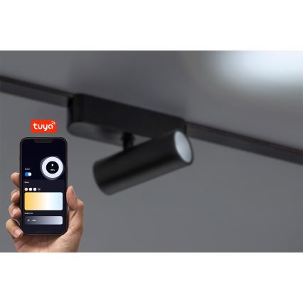 Rabalux - Светодиодный точечный светильник с регулированием яркости для 1-фазной тревоковой системы LED/5W/24V 2700-5500K Wi-Fi Tuya черный