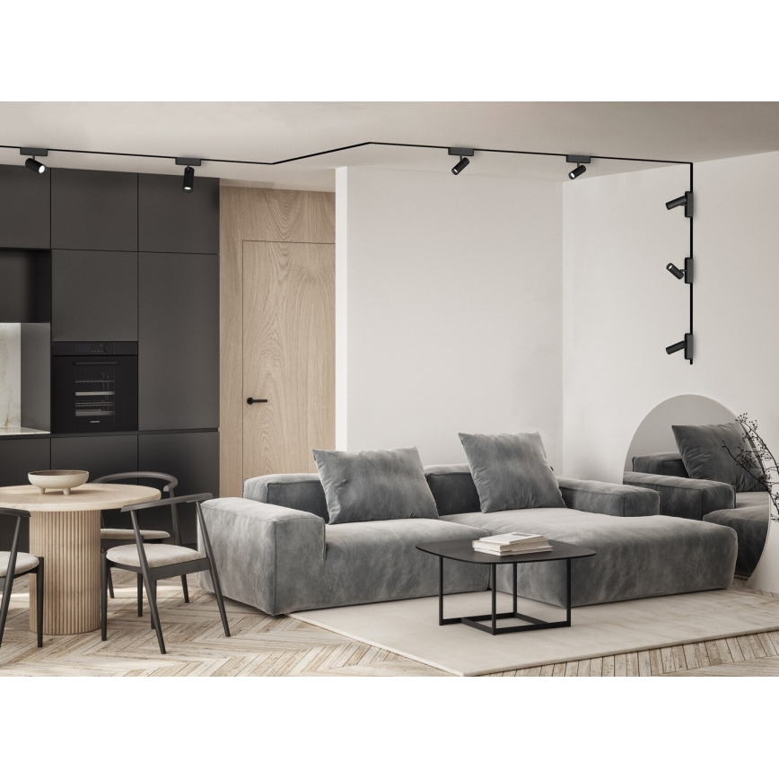 Rabalux - Светодиодный точечный светильник с регулированием яркости для 1-фазной тревоковой системы LED/9W/24V 2700-5500K Wi-Fi Tuya черный