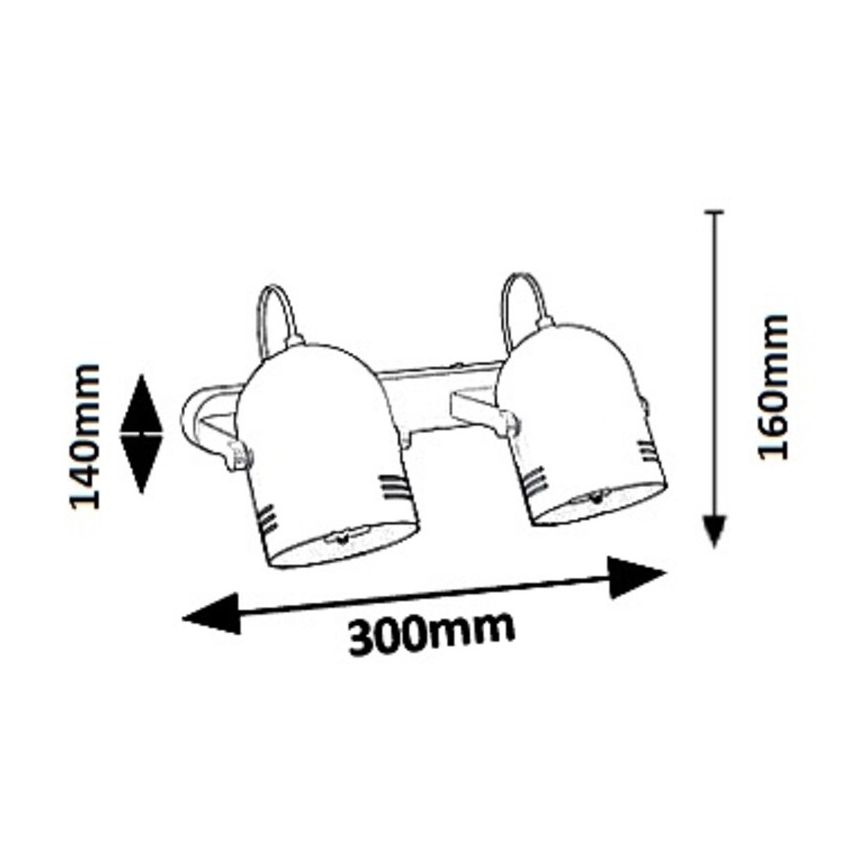 Rabalux - Точковий світильник MINUET 2xE14/40W/230V