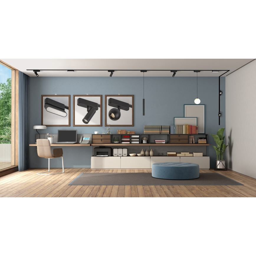 Rabalux - Светодиодный точечный светильник с регулированием яркости для 1-фазной тревоковой системы LED/5W/24V 2700-5500K Wi-Fi Tuya черный