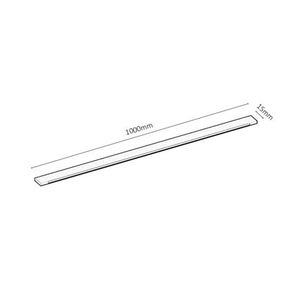 Rabalux - Трекова система 1-фазна 1 м + 2x кінцевий роз’єм чорний