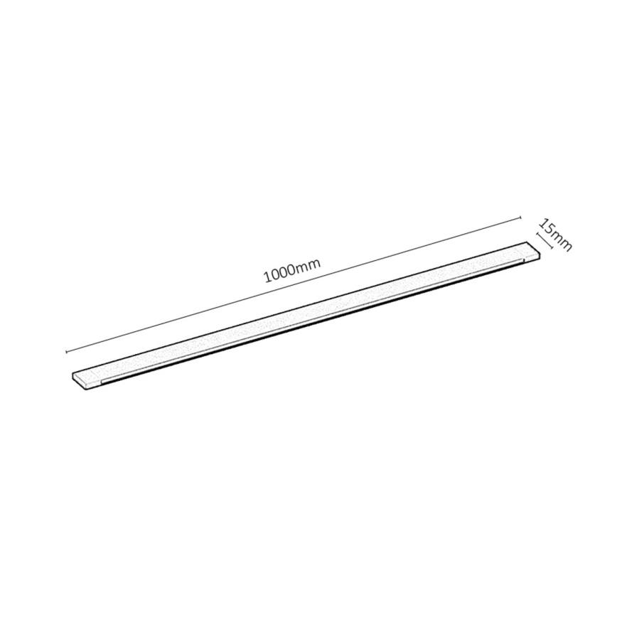 Rabalux - Трекова система 1-фазна 1 м + 2x кінцевий роз’єм чорний