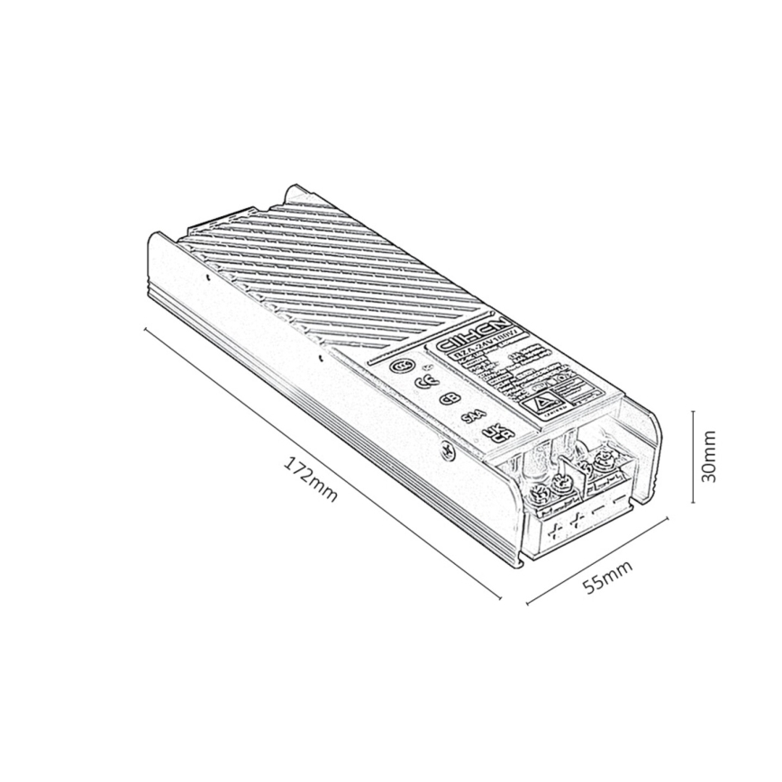 Rabalux - Встроенный блок питания для светильников в трековой системе 100W/230V