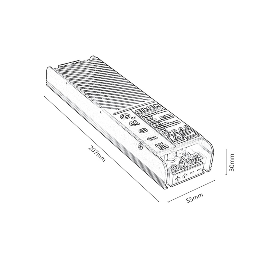 Rabalux - Встроенный блок питания для светильников в трековой системе 200W/230V