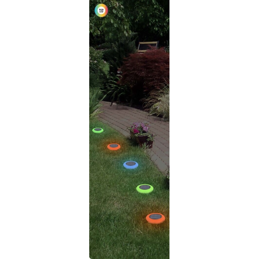 Rabalux - Світильник на сонячній батареї LED RGB LED/0,6W/3,7V IP65 1200 mAh