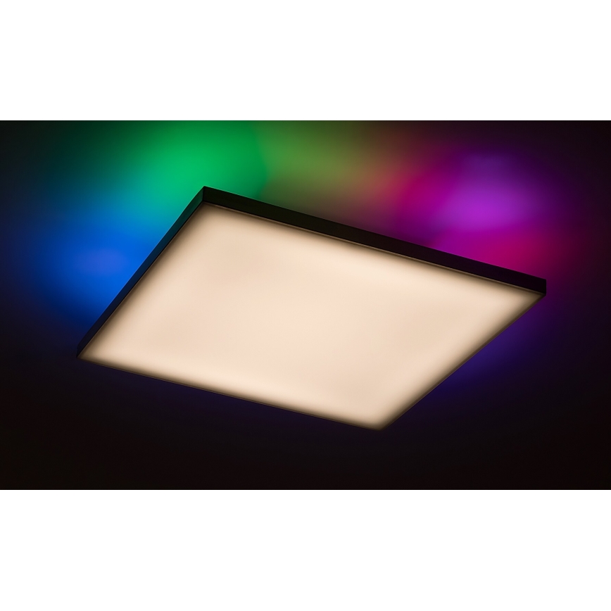 Rabalux - Светодиодный потолочный RGB-светильник с регулированием яркости LED/18W/230V 3000-6500K 30x30 см + дистанционное управление