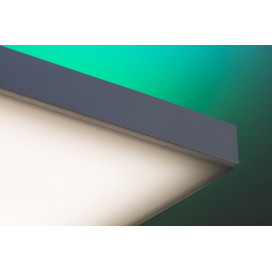 Rabalux - Светодиодный потолочный RGB-светильник с регулированием яркости LED/18W/230V 3000-6500K 30x30 см + дистанционное управление
