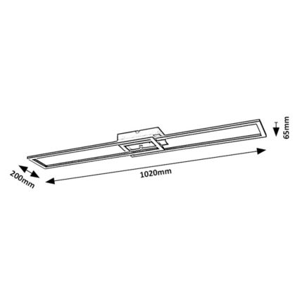 Rabalux - Светодиодный потолочный светильник с регулированием яркости LED/38W/230V 3000-6500K Wi-Fi Tuya + дистанционное управление