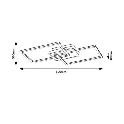 Rabalux - Стельовий LED світильник LED/40W/230V 3000K чорний