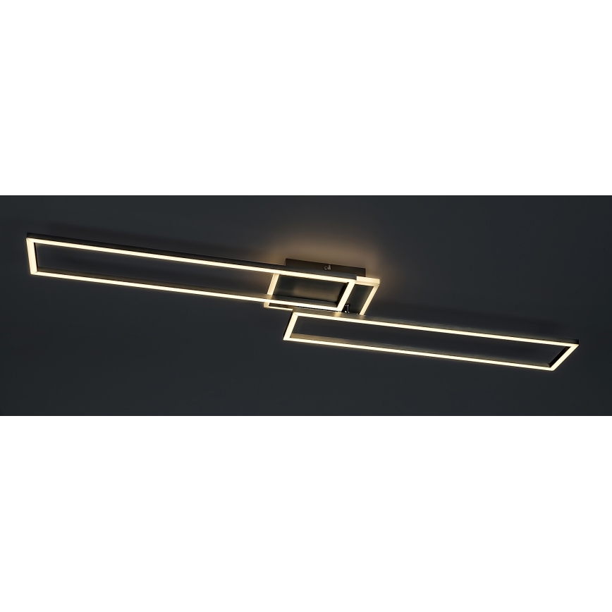 Rabalux - Светодиодный потолочный светильник с регулированием яркости LED/40W/230V 2700-6500K Wi-Fi Tuya матовый хром + дистанционное управление