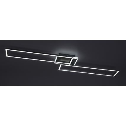 Rabalux - Светодиодный потолочный светильник с регулированием яркости LED/40W/230V 2700-6500K Wi-Fi Tuya матовый хром + дистанционное управление