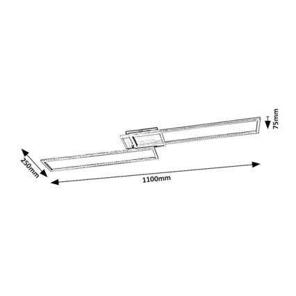 Rabalux - Светодиодный потолочный светильник с регулированием яркости LED/40W/230V 2700-6500K Wi-Fi Tuya матовый хром + дистанционное управление