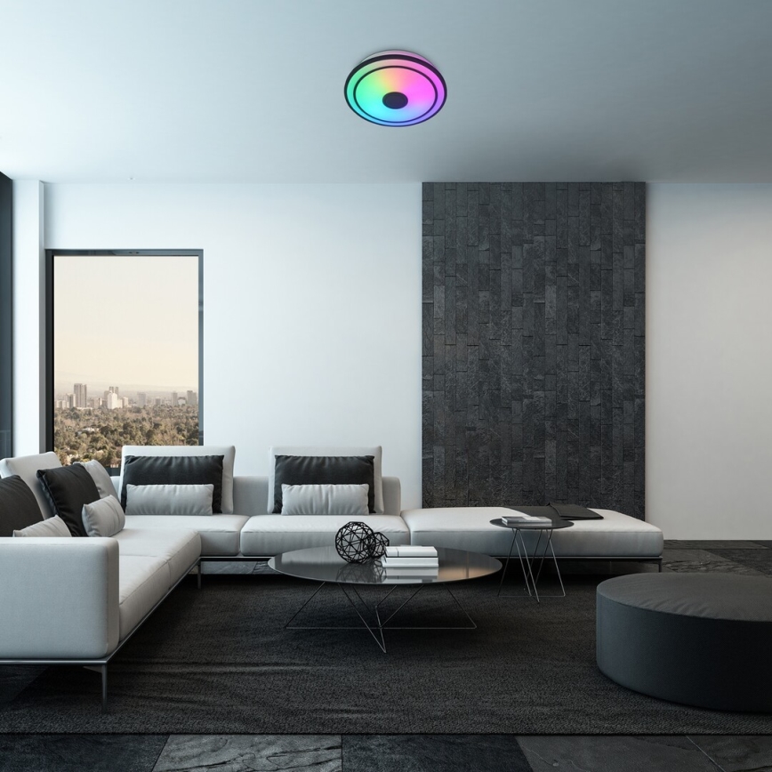 Rabalux - Світлодіодний стельовий RGB-світильник з регулюванням яскравості та динаміком LED/24W/230V 3000-6500K + дистанційне керування