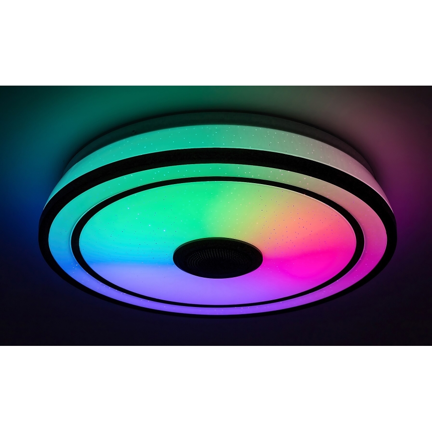 Rabalux - Світлодіодний стельовий RGB-світильник з регулюванням яскравості та динаміком LED/24W/230V 3000-6500K + дистанційне керування