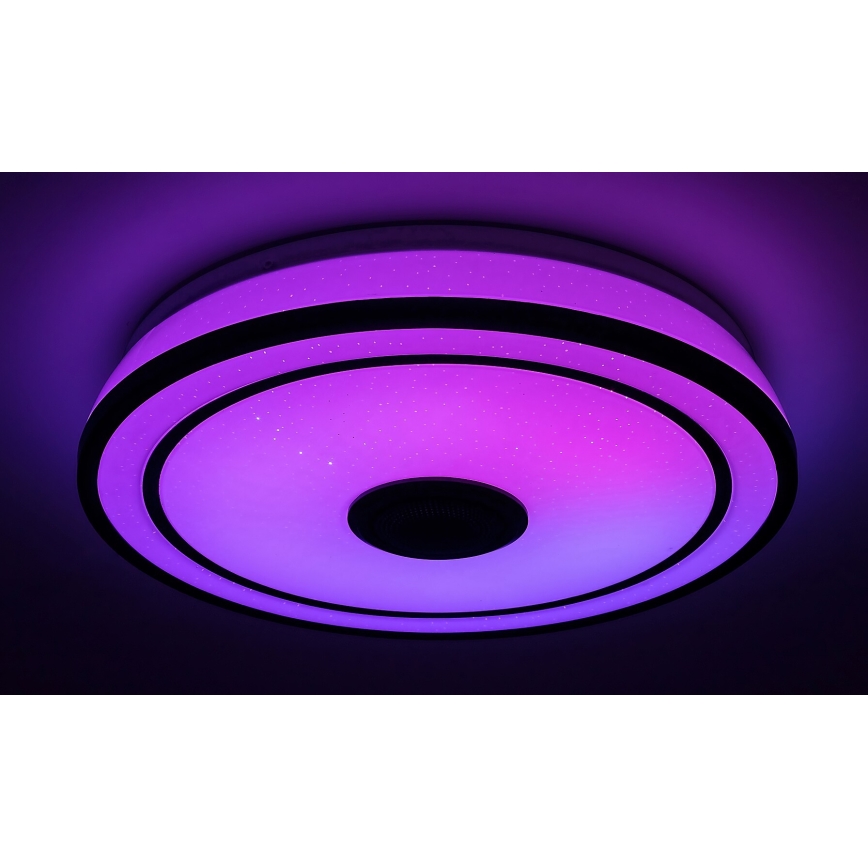 Rabalux - Світлодіодний стельовий RGB-світильник з регулюванням яскравості та динаміком LED/24W/230V 3000-6500K + дистанційне керування