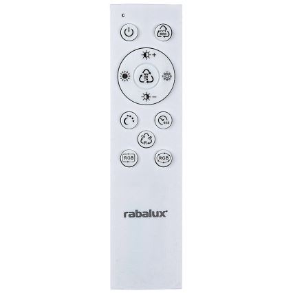 Rabalux - Стельовий RGBW-світильник з регулюванням яскравості LED/40W/230V 2700-6500K + пульт дистанційного керування