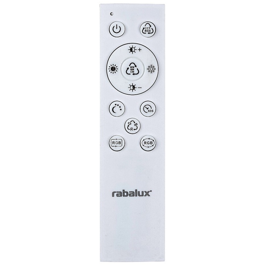 Rabalux - Стельовий RGBW-світильник з регулюванням яскравості LED/40W/230V 2700-6500K + пульт дистанційного керування