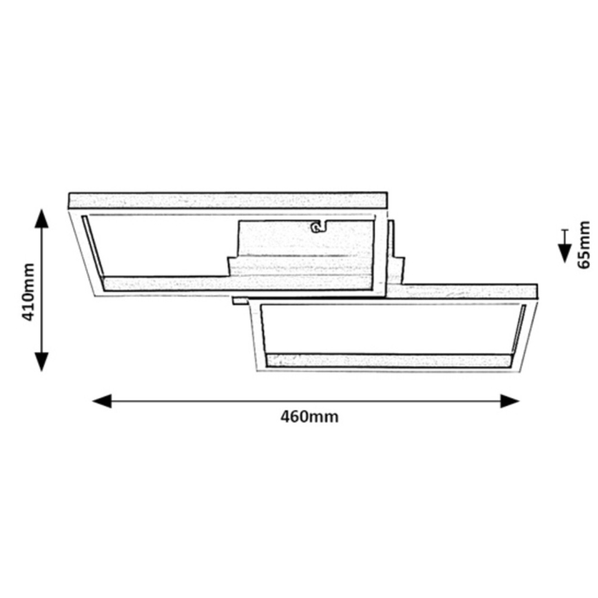 Rabalux - Стельовий RGBW-світильник з регулюванням яскравості LED/40W/230V 2700-6500K + пульт дистанційного керування