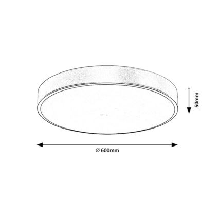 Rabalux - Светодиодный потолочный светильник с регулированием яркости LED/60W/230V 3000-6000K + дистанционное управление
