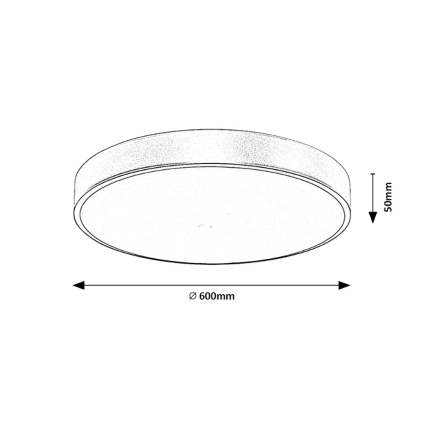 Rabalux - Светодиодный потолочный светильник с регулированием яркости LED/60W/230V 3000-6000K + дистанционное управление