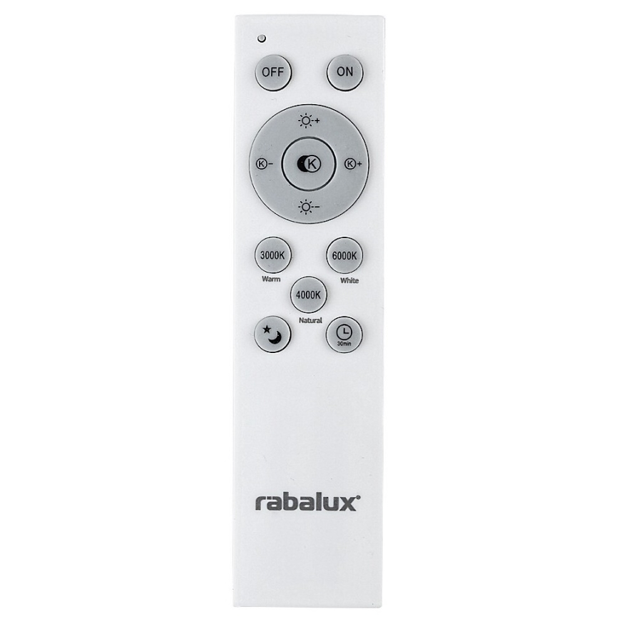 Rabalux - Світлодіодний стельовий світильник з регулюванням яскравості LED/60W/230V 3000-6000K + дистанційне керування