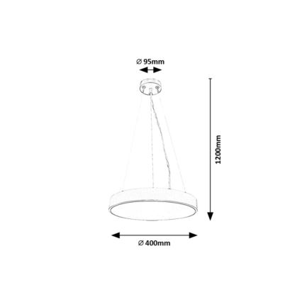 Rabalux - Светодиодная подвесная люстра LED/36W/230V 4000K серебристый