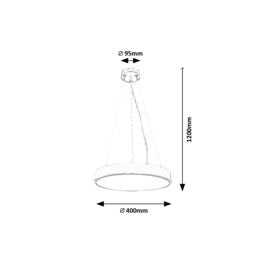 Rabalux - Светодиодная подвесная люстра LED/36W/230V 4000K серебристый