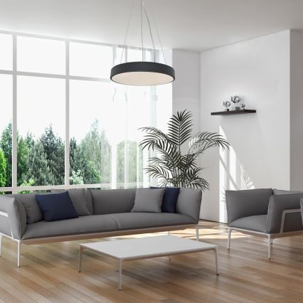 Rabalux - Светодиодная подвесная люстра с регулированием яркости LED/60W/230V 3000-6000K черный + дистанционное управление