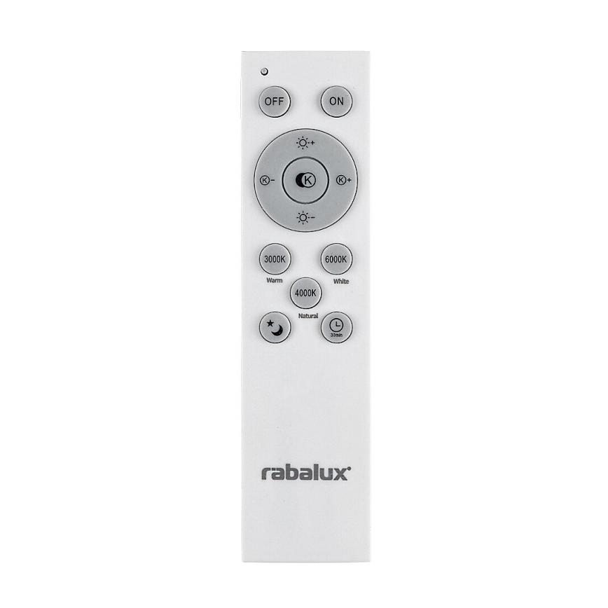 Rabalux - Світлодіодна підвісна люстра з регулюванням яскравості LED/60W/230V 3000-6000K чорний + дистанційне керування