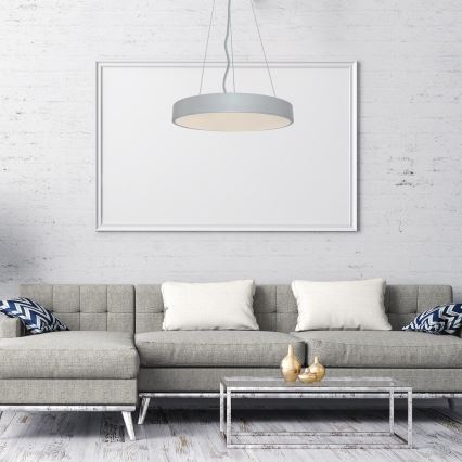 Rabalux - Світлодіодна підвісна люстра з регулюванням яскравості LED/60W/230V срібний 3000-6000K + дистанційне керування