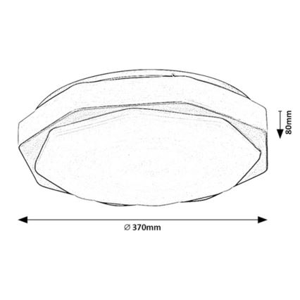 Rabalux - Светодиодный потолочный светильник с регулированием яркости LED/18W/230V 3000K/4000K/6000K + дистанционное управление
