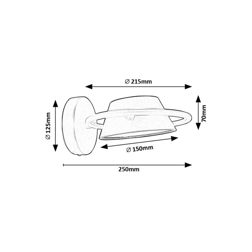 Rabalux - Светодиодный настенный светильник LED/6W/230V 3000K черный